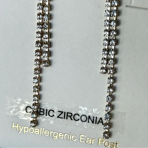 🌸J. Crew Dainty Tennis Drop Earrings - Picture 4 of 6